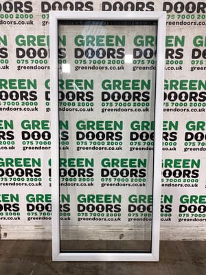 WHITE UPVC FIXED WINDOW SIDELIGHT PANORAMIC EXTERNAL DOUBLE GLAZED EXTERIOR