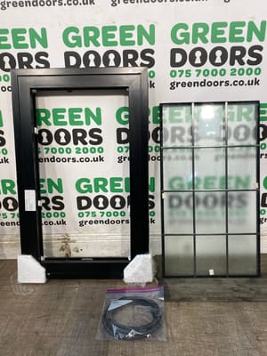 TINY ALUMINIUM CASEMENT WINDOW TOP HUNG GEORGIAN BARS BLACK EXTERNAL EXTERIOR