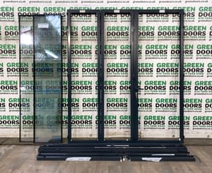 CORNER BIFOLDING DOORS BIFOLDS ORIGIN ANTHRACITE GREY 7016 EXTERNAL EXTERIOR