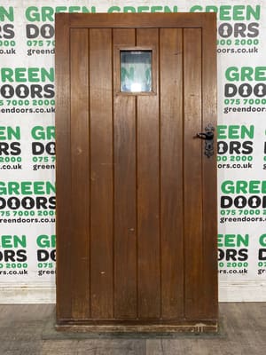 SOLID HARDWOOD GATE DOOR BACK SIDE FRONT TIMBER WOODEN EXTERNAL EXTERIOR USED