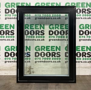 TRIPLE GLAZED CASEMENT WINDOW RATIONEL ALUCLAD EXTERNAL BLACK ALUMINIUM WOOD