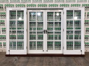 GEORGIAN BARS FRENCH DOORS TIMBER WOODEN EXTERNAL FLUSH CASEMENT EXTERIOR USED