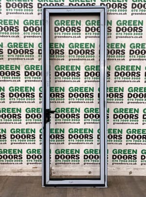 TALL THIN BACK DOOR ALUMINIUM ALL GLASS FULL NARROW GREY OUTWARDS OPENING NEW