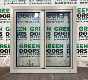 ALUMINIUM WOODEN CASEMENT WINDOW EXTERNAL GREY WHITE DOUBLE GLAZED EXTERIOR