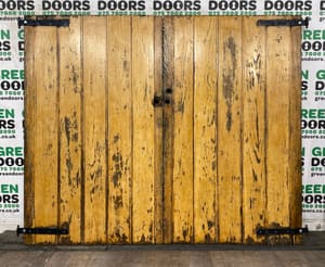 SIDE HINGED GARAGE DOORS SOLID OAK HUNG BARN HARDWOOD TIMBER WOODEN EXTERNAL