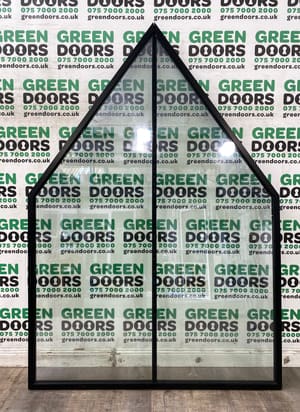 ANGLED GABLE END WINDOW FIXED TRIANGULAR ALUMINIUM BLACK EXTERNAL EXTERIOR NEW