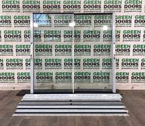 SLIMLINE PATIO SLIDING DOORS ALUMINIUM 20MM SIGHTLINES CORTIZO WHITE EXTERNAL