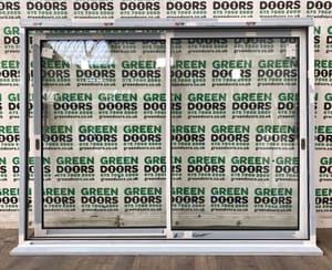 ALUMINIUM WHITE SLIDING DOORS EXTERNAL DOUBLE GLAZED EXTERIOR SPATIO EXTERNAL AL