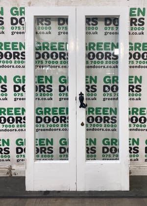 SINGLE GLAZED FRENCH DOORS 1930S TIMBER WOODEN 1920S ORIGINAL RECLAIMED PERIOD
