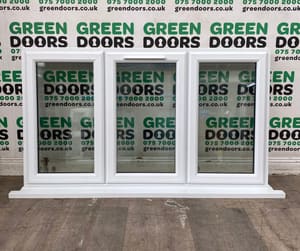 TRIPLE GLAZED CASEMENT WINDOW WIDE BIG EXTERNAL PLASTIC EXTERIOR PVCU UPVC