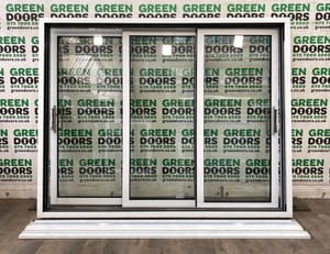 ALUMINIUM SLIDING PATIO DOORS EXTERNAL DOUBLE GLAZED EXTERIOR SLIDERS GLAZED