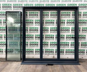 REYNAERS GREY BI-FOLDING DOORS ANTHRACITE RAL 7016 DOUBLE GLAZED THIN NARROW 3