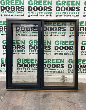 WIDE ALUMINIUM CASEMENT WINDOW WOODEN ALU CLAD SOLID OAK EXTERIOR EXTERNAL