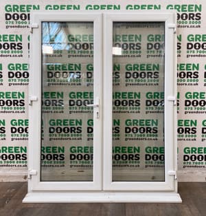 WIDE UPVC FRENCH DOORS WHITE DOUBLE GLAZED EXTERNAL EXTERIOR OUTWARDS PLASTIC