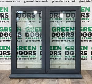 TRIPLE GLAZED ALUMINIUM WINDOW TEXTURED PAINT USED EXTERNAL EXTERIOR ANTHRACITE