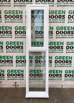 TALL THIN SIDE WINDOW TOP HUNG WOODEN TIMBER WHITE DOUBLE GLAZED BRAND NEW