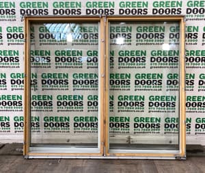 ALUCLAD VELFAC SLIDING DOORS AUMINIUM WOODEN WHITE EXTERNAL DOUBLE GLAZED