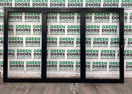 Black Aluminium Bi-folding doors