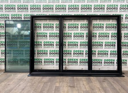 Black Aluminium Bi-folding doors