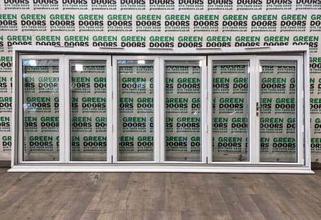 White uPVC Bi-folding doors