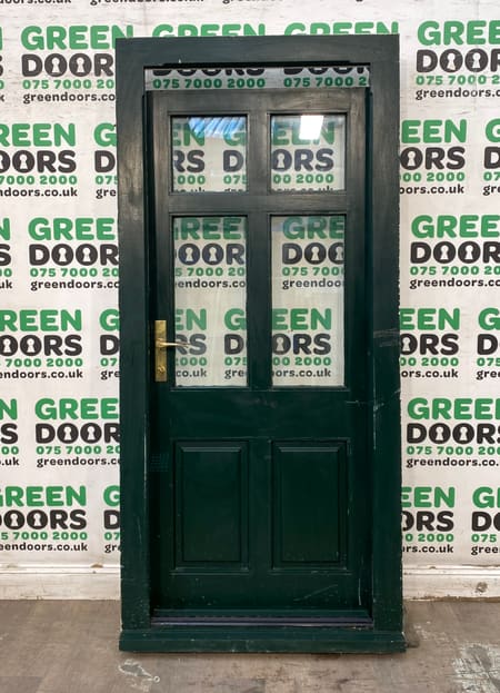 Green Wooden Back door