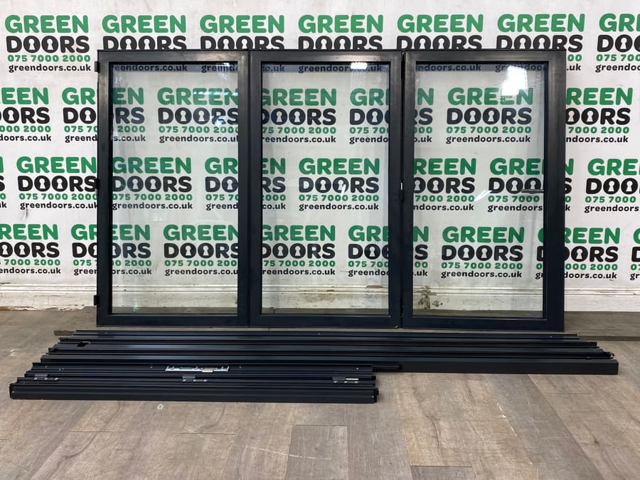 Grey Aluminium Bi-fold window