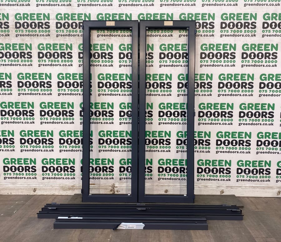 Grey Aluminium Bi-folding doors