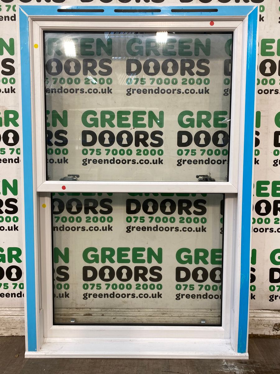 White uPVC Box sash window