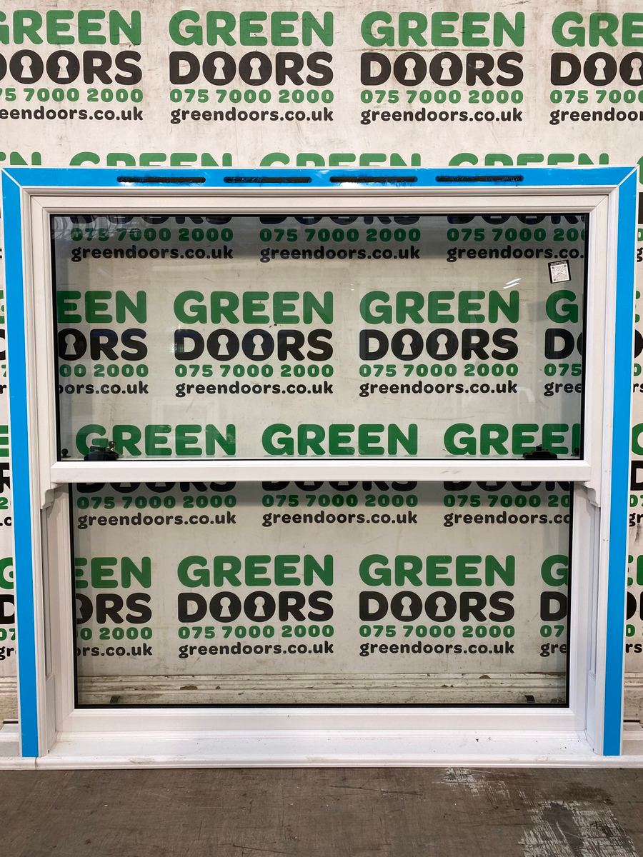White uPVC Box sash window