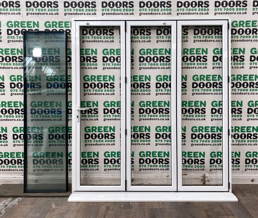 White Aluminium Bi-folding doors