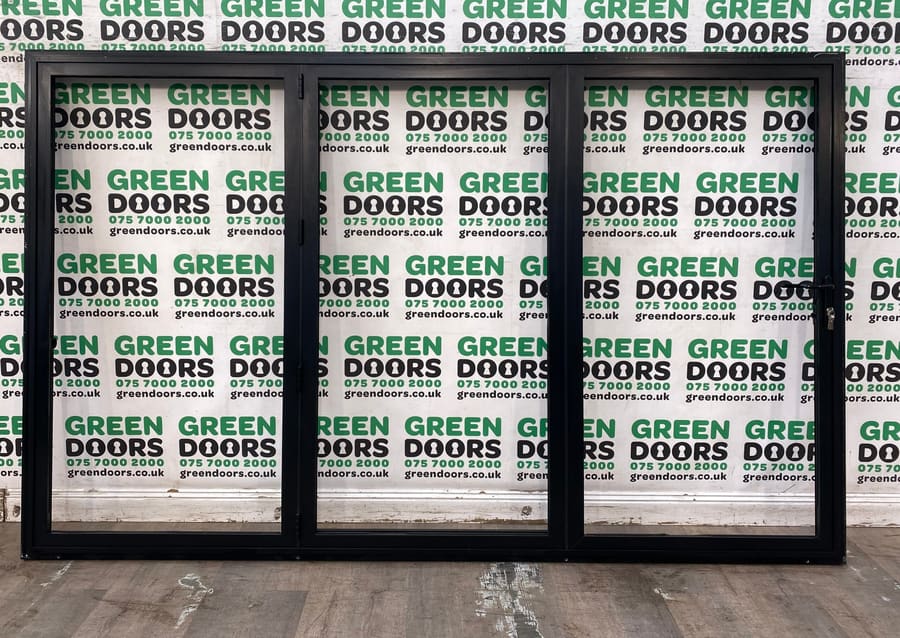 Black Aluminium Bi-folding doors