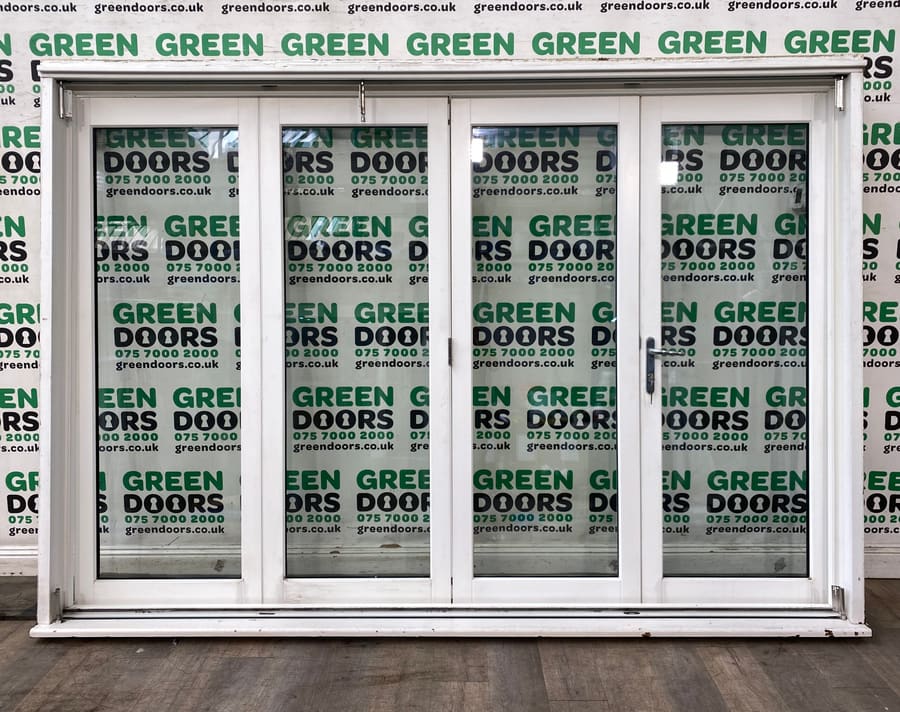 White Wooden Bi-folding doors