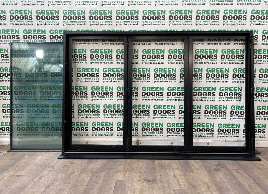 Black Aluminium Bi-folding doors