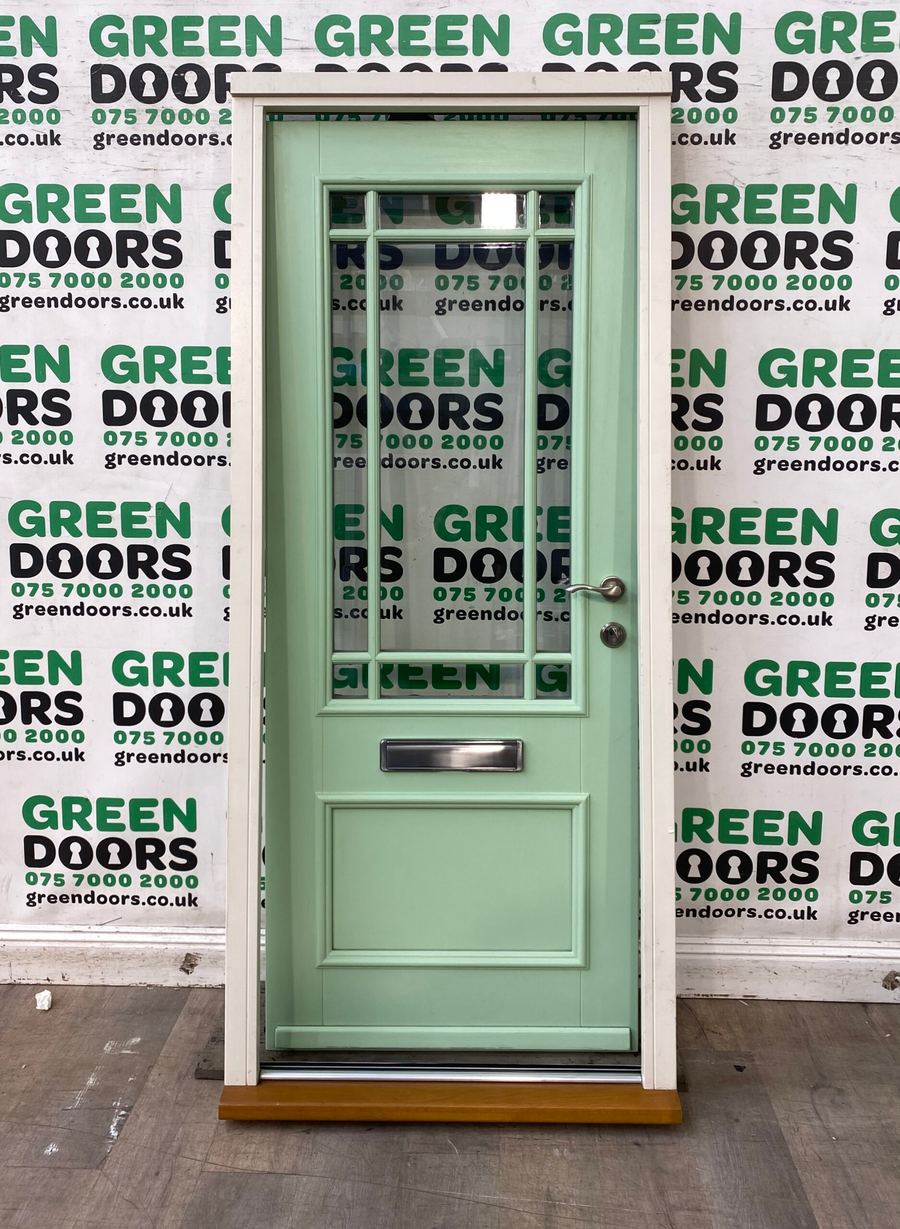 Green Wooden Front door