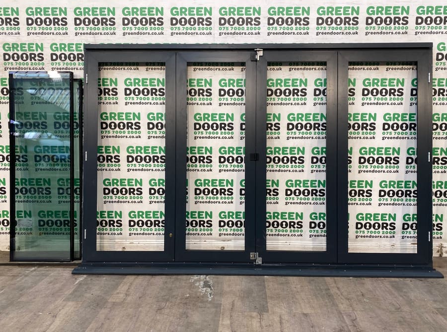 Black Aluminium Bi-folding doors