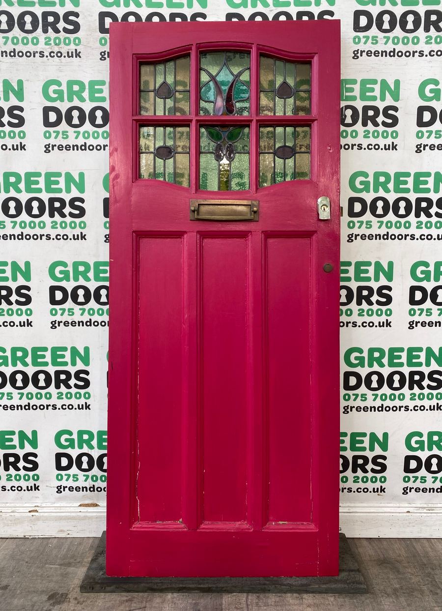 Red Wooden Front door