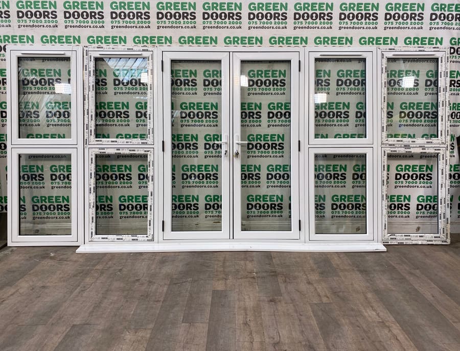 White uPVC French doors