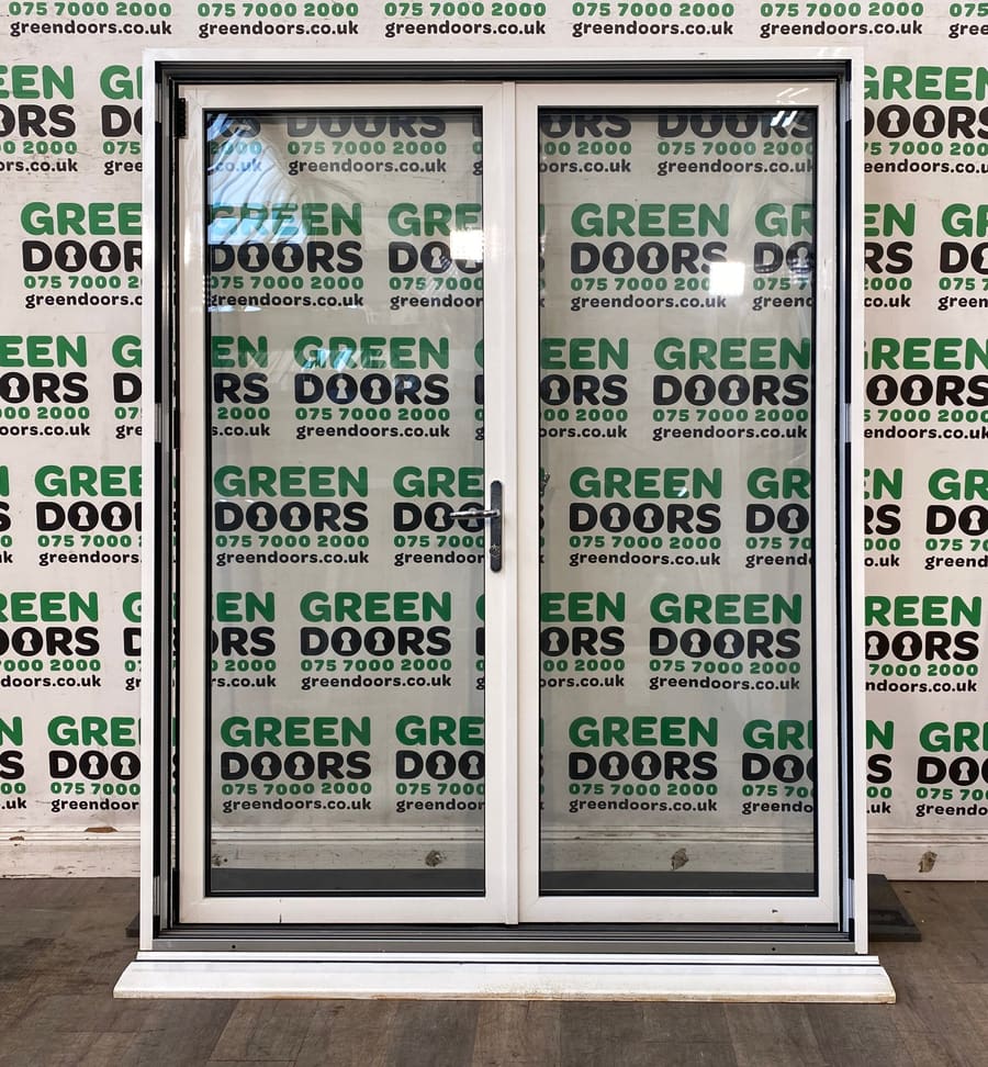 White Aluminium French doors