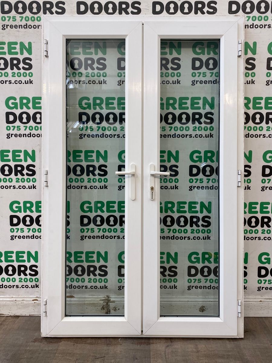 White uPVC French doors