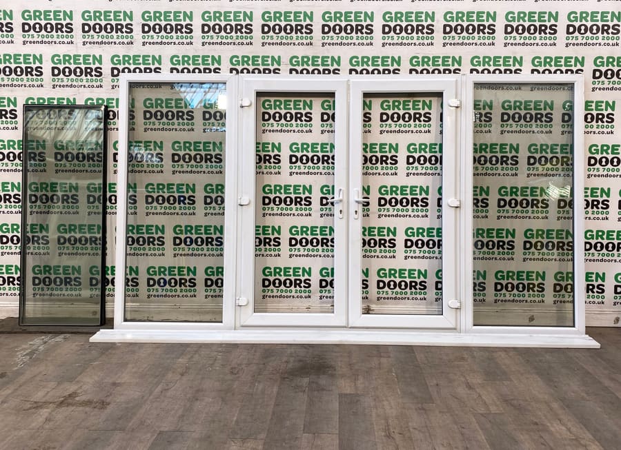 White uPVC French doors
