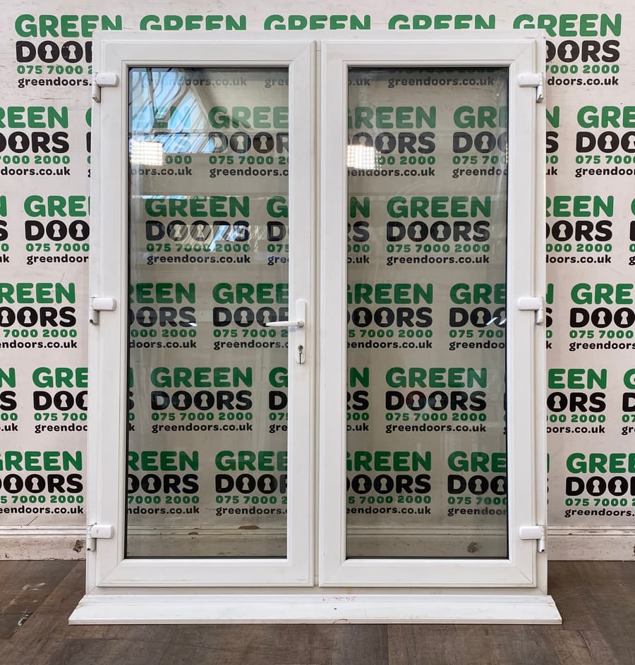 White uPVC French doors