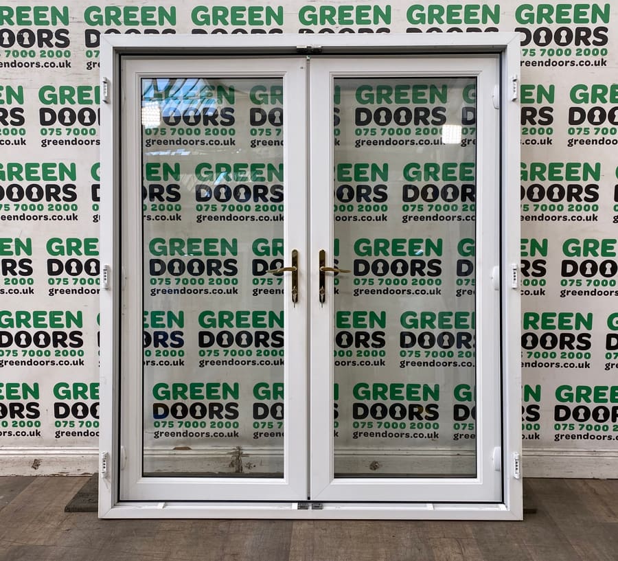 White uPVC French doors