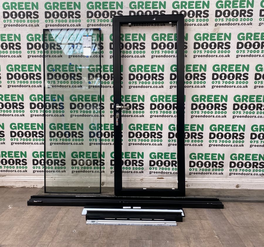 Black Aluminium Back door