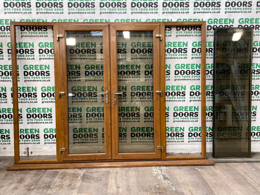 Brown uPVC French doors