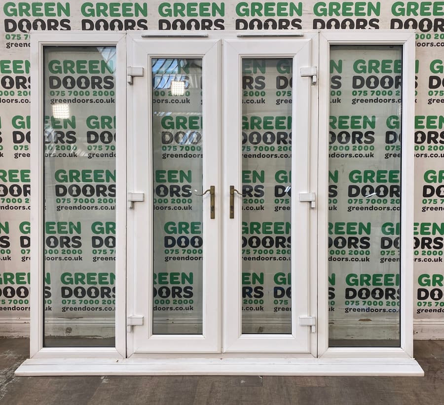White uPVC French doors
