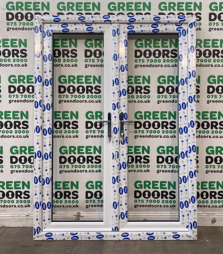White uPVC French doors