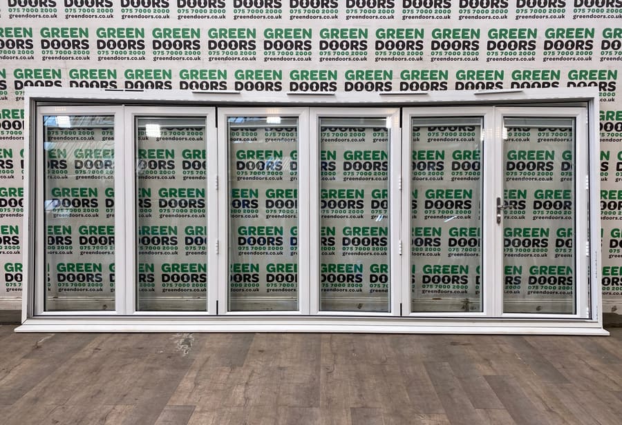 White uPVC Bi-folding doors