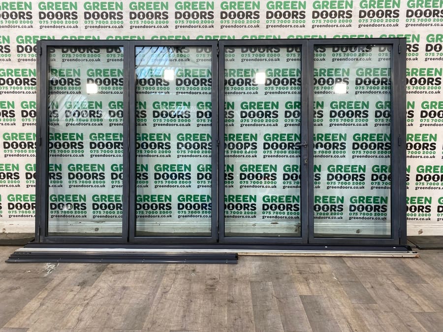 Grey Aluminium Bi-folding doors