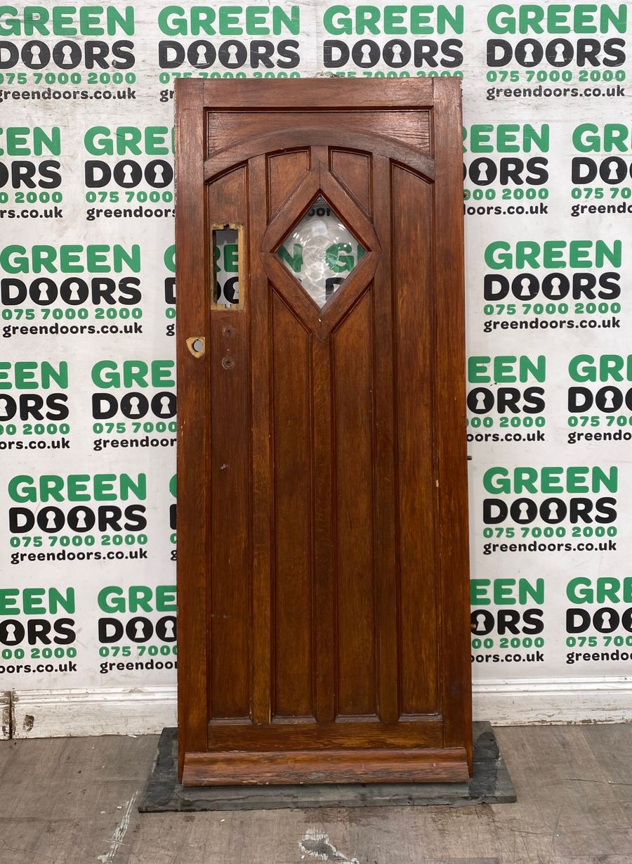 Original wood grain / varnished  Wooden Front door